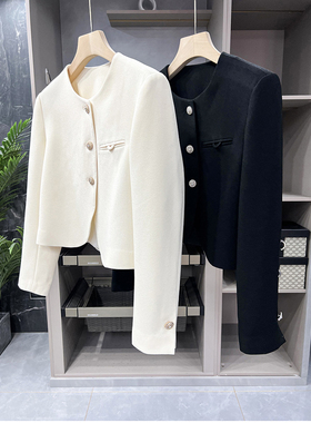 底清仓不予退换！M@3！代厂日柜单！醋酸圆领短外套女36115