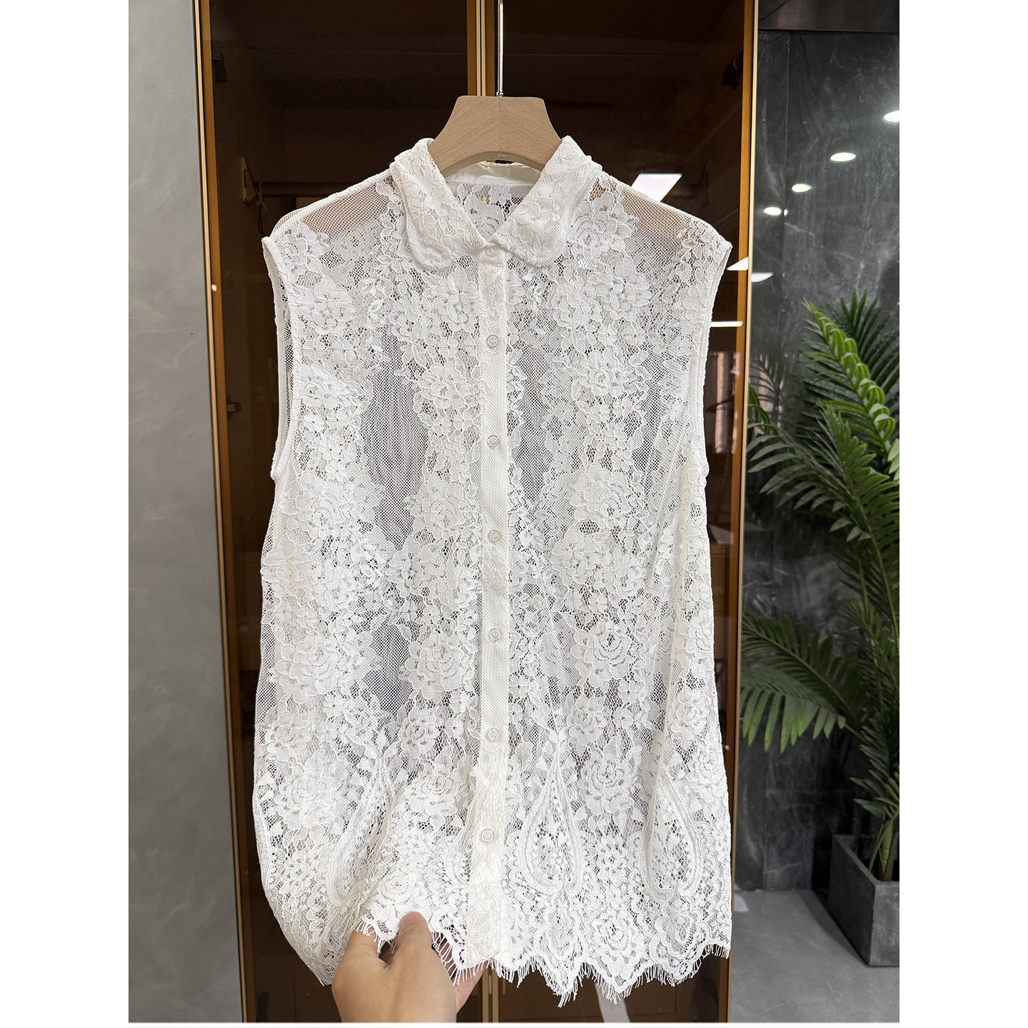 大N货！无袖背心蕾丝衬衫上衣