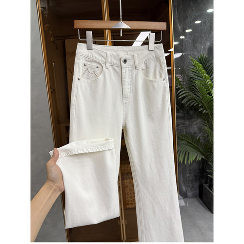 Q货！微弹莱赛尔修身牛仔喇叭裤