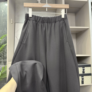 H1991 老友BI入 女 宽松羊毛松紧腰休闲镰刀阔腿裤 P牌款