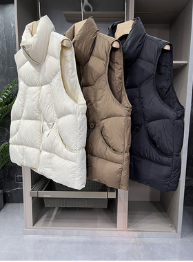 清仓不予退换！o款回归！通勤立领鸭绒羽绒服马甲女018330~ME