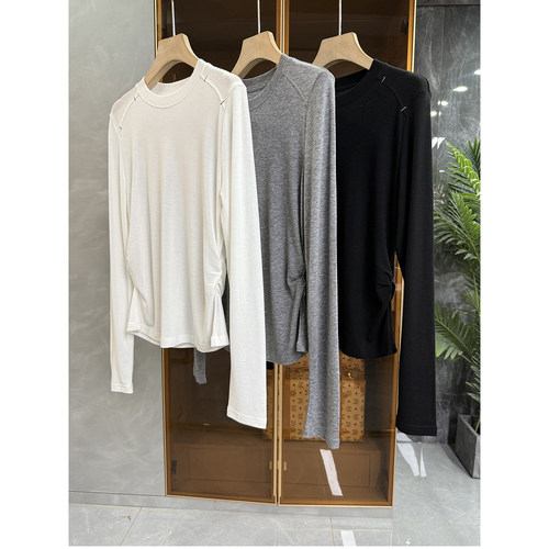 N货！绵羊毛莱赛尔圆领长袖T恤