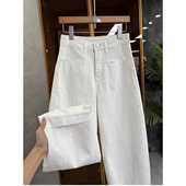 藏肉效果一jue 微弹中高腰牛仔直筒裤 女 N货 M031001