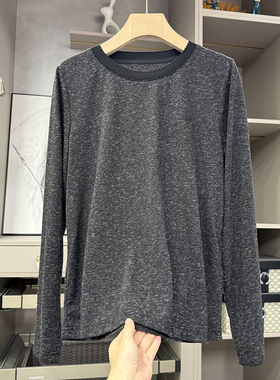 衣橱刚需！通勤百搭款！花纱圆领长袖麻T恤女    TX250675~ZY