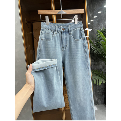 N货！微弹中高腰窄版直筒牛仔裤