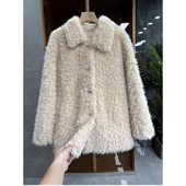 炸裂冬季 单品 环保皮草皮毛一体翻领外套女 尖货 DCD01