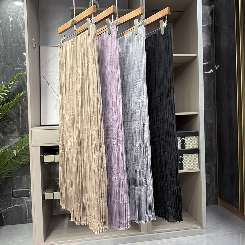 清仓不予退换！整个夏天！3宅褶皱A字半身裙女730454~ZY