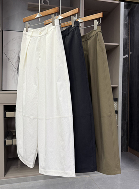 Q货！“懒人时髦神器”！宽松高腰休闲镰刀阔腿九分裤女  Q521~ZY