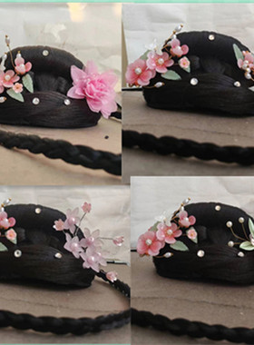 湘云飞古典舞蹈艺考桃李杯舞头饰儿童淡妆浓抹总相宜扇子假发头饰