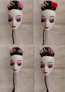 湘云飞古典舞蹈艺考桃李杯头饰扇子舞舞台表演假发唐汉风珠花头饰