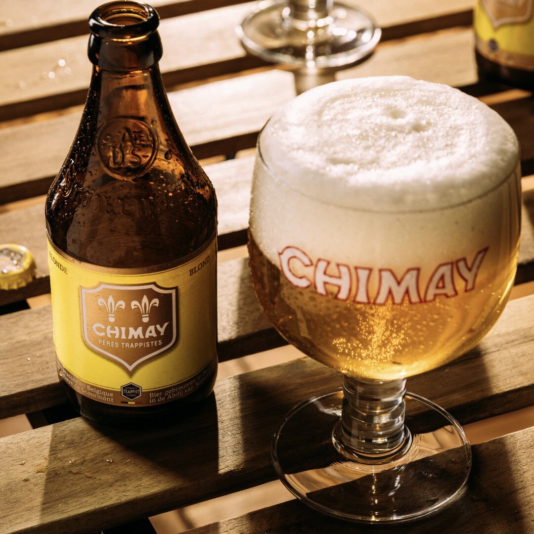 比利时智美chimay修道院精酿啤酒杯玻璃高脚杯个性造型酒具330ml