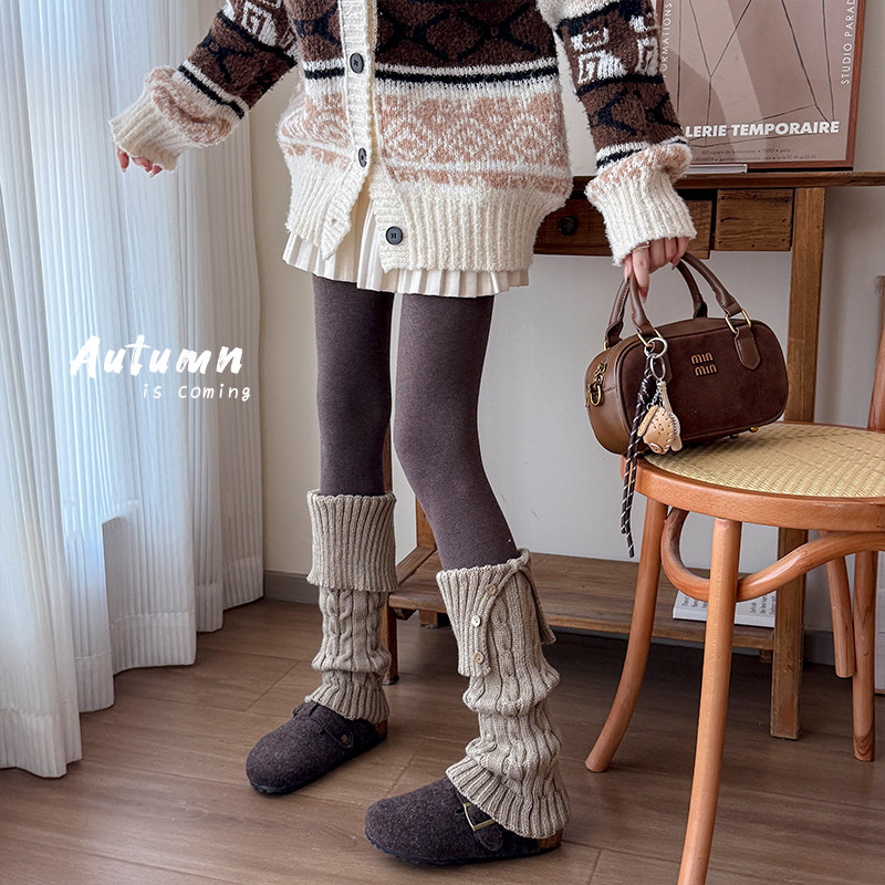 粗针纽扣毛线袜套日系复古JK洛丽塔堆堆小腿袜子女韩秋冬加厚保暖,女士内衣/男士内衣/家居服,长筒袜,淘宝优惠券,粉丝福利购,淘宝优惠卷