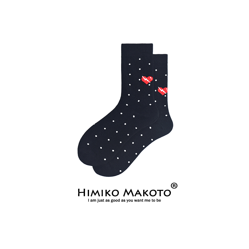 潮袜韩版爱心街头高筒袜男女同款