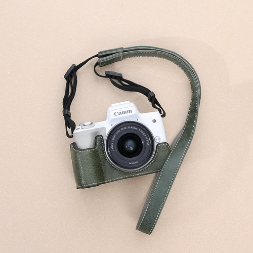 佳能M50保护套R50R10200D二代R8RP相机包微单壳配件皮套R5R6IIR7