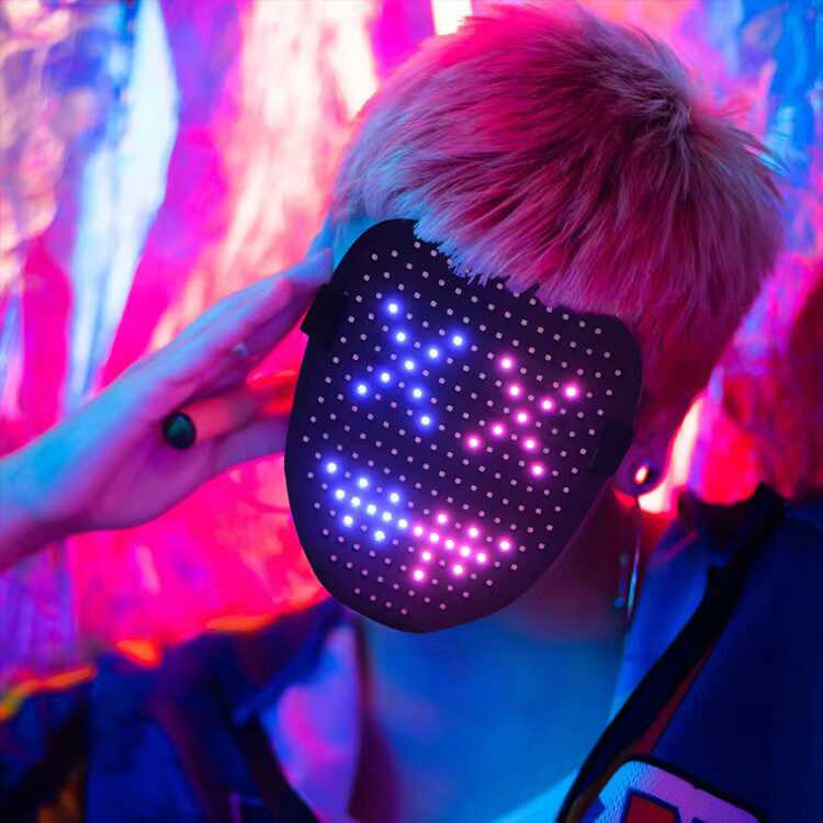 MaskLED万圣节赛博朋克面罩变脸