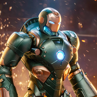 现货中动玩具新品漫威钢铁侠MK38突袭者MK37伽马可动人偶模型手办