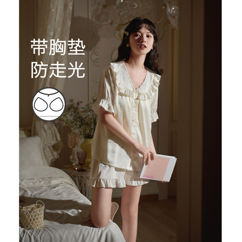 维多利亚桑蚕丝睡衣女夏季纯欲