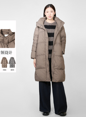 sweetbasil紫淑2025冬装新款正品女休闲时尚连帽长袖长款羽绒服