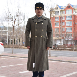 俄罗斯原装君官大衣将官纯毛哥萨克帽子大帝同款