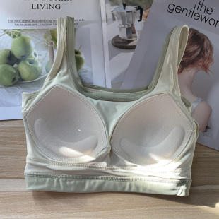 无钢圈运动文胸透气速干健身内衣一体杯瑜伽服高强度跑步背心外穿