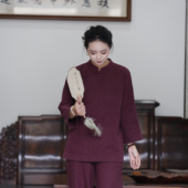 如素慢衣宽松禅意苎麻棉国风衬衫 36538