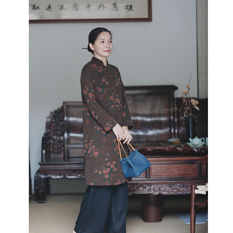 如素慢衣秋季新款新中式棉质印花改良袍子连衣裙35027怎么样,好用不?
