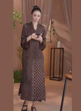 如素慢衣人丝轻盈舒适气质简约连衣裙36726