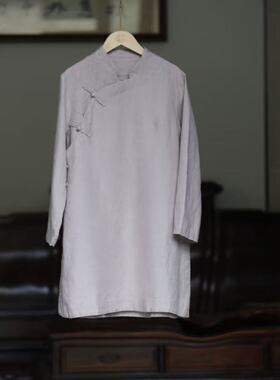 如素慢衣汉麻复古长袖中长款36529