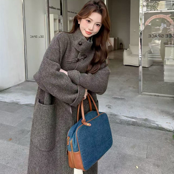 双面羊绒大衣女士气质中长款