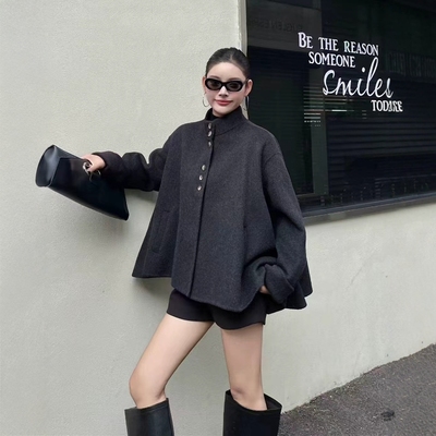 小香风2025新款双面羊绒大衣