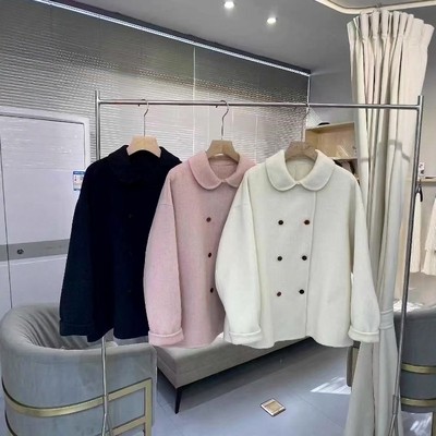 2025秋冬新款韩国宽松双面羊绒大衣女中长款宽松高级感羊毛呢外套