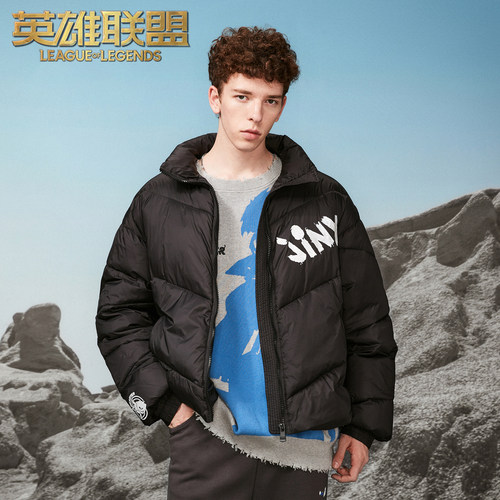 英雄联盟 X Beaster联名LOL棉衣复古男生厚外套运动立领面包服潮