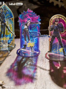 英雄联盟LOL bilibili Goods联名款双城之战金克丝蔚凯特琳立牌