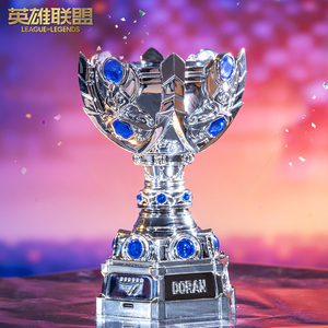 英雄联盟LOL2025全球总决赛 T1冠军奖杯发光摆件三挡可调节小夜灯