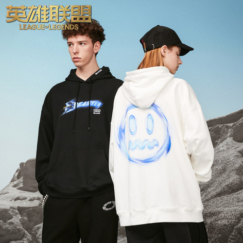 英雄联盟 X Beaster联名LOL超类角色加绒卫衣国潮牌情侣装连帽衫