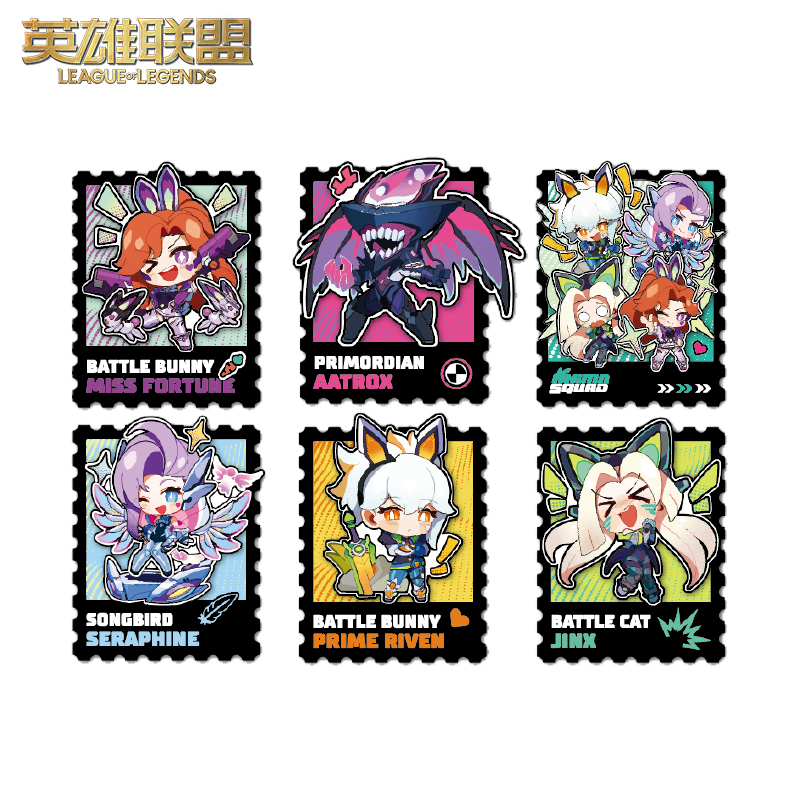 英雄联盟MINISO联名款-双层人物盲盒冰箱贴游戏周边官方正品