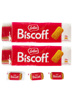 比利时lotus和情缤咖时焦糖饼干比时咔312.5g独立包装婚礼聚会