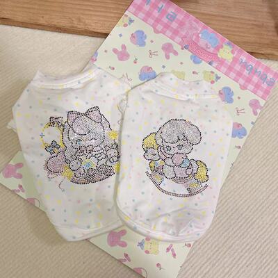 宫囍原创 I 烫钻高领内搭小背心 小型犬猫狗通用纯棉打底