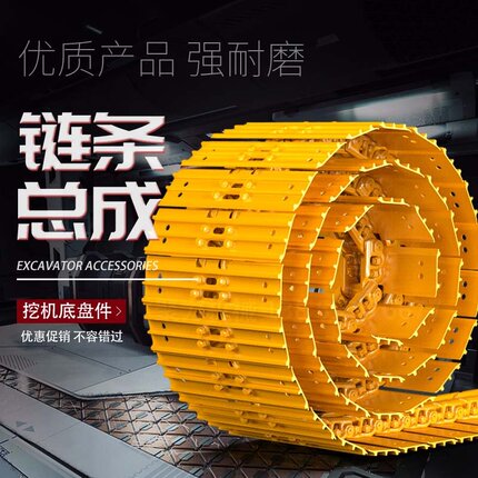 定挖掘机履带链条链筋输送带传送链链骨链导轨道链节链板总成螺丝