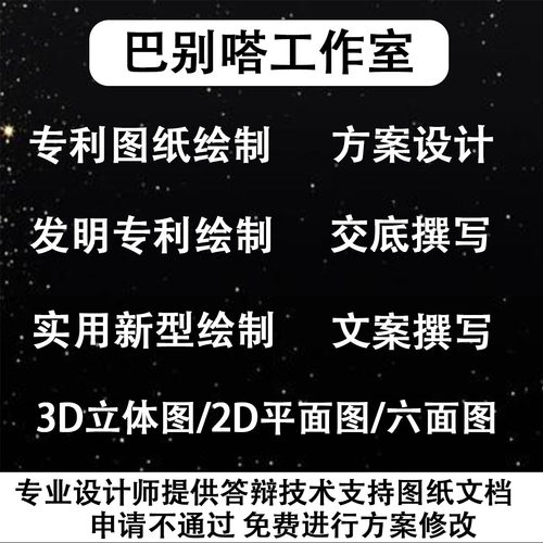 发明实用新型外观专利图纸设计方案撰写2D3D六面图模型