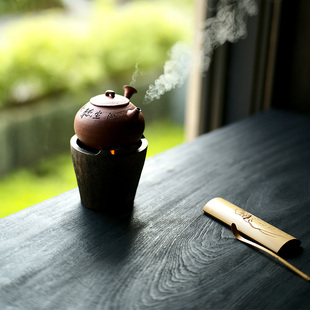 太初莲花堂松风舍程伟手作玉书煨手工侧把壶陶泥煮水壶砂铫酒精炉