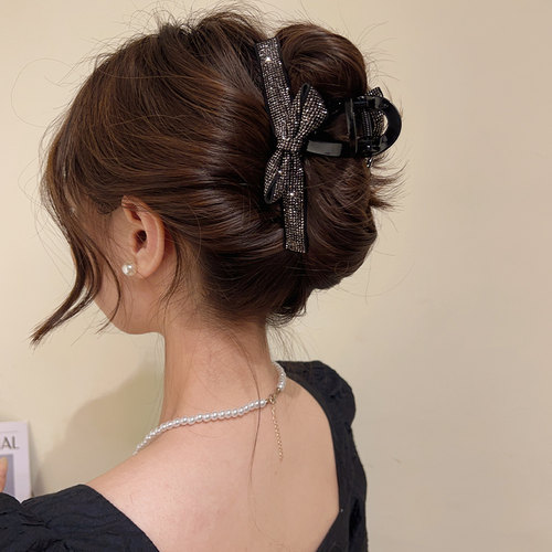 满钻蝴蝶结大号抓夹高级感发夹女