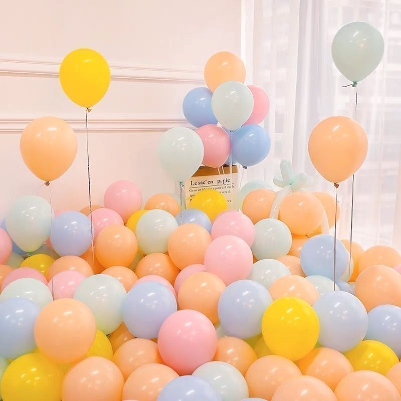 马卡龙气球加厚糖果汽球儿童玩具气球生日派对场景布置婚礼装饰品