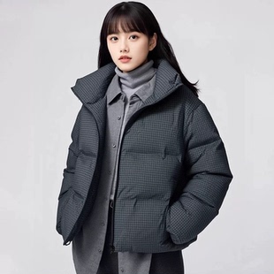 女装无缝羽绒短茄克外套夹克立领羽绒服保暖秋冬新款外套Y478578