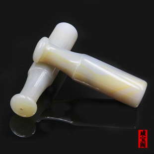 传统老式 手工大号 旱烟袋烟嘴玉髓玛瑙 烟杆 烟锅烟具配件推荐