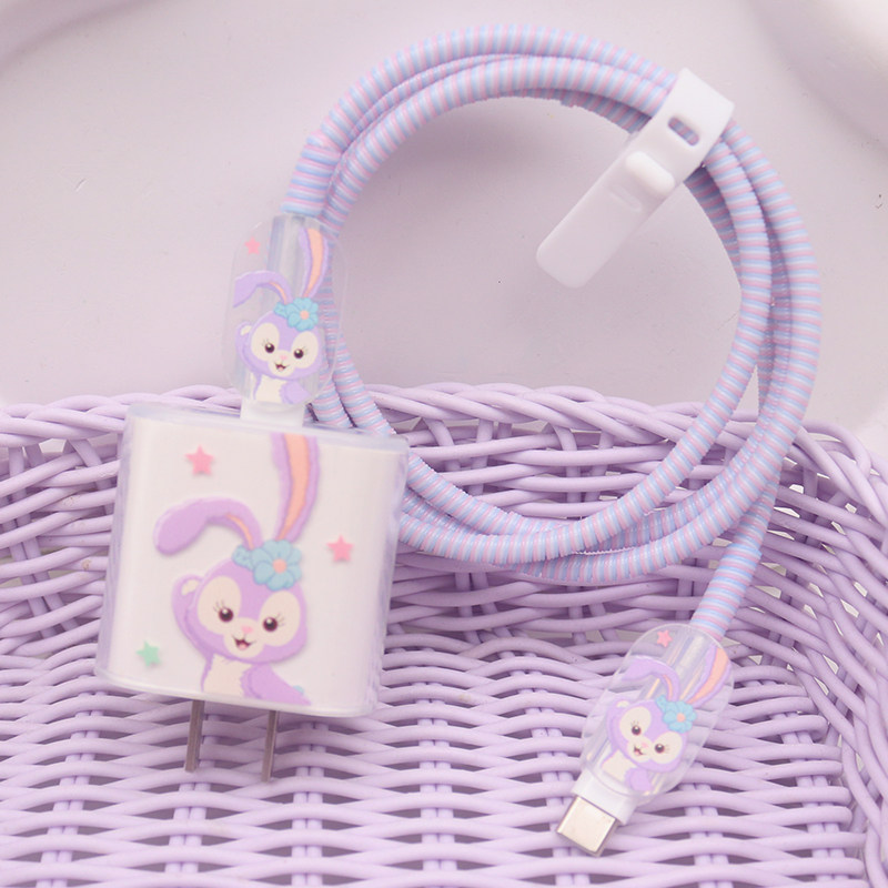 适用16pro苹果15max充电器头保护套17数据线14缠绕绳ipad9快充20W