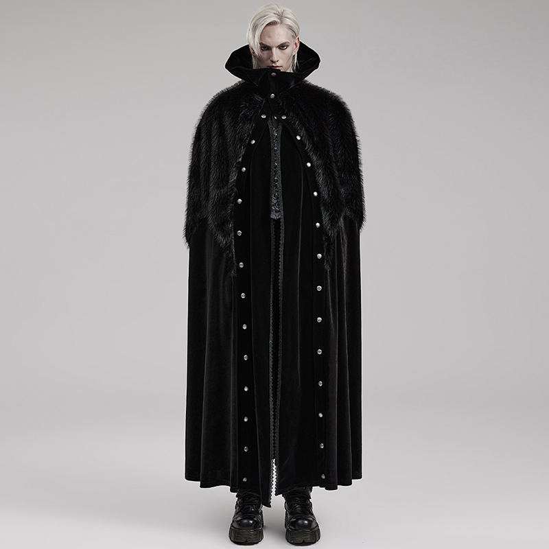 PUNKRAVE华丽哥特披风斗蓬男外套
