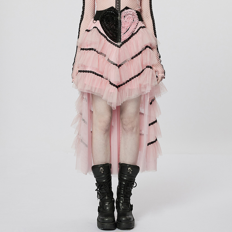 PUNKRAVE爱洛丽塔蕾丝蓬蓬纱长裙