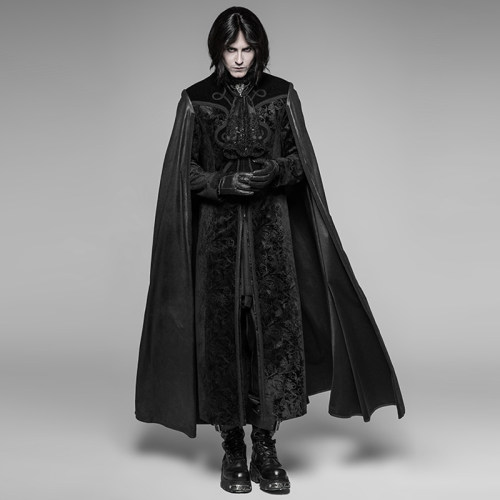 复古歌特GOTHIC暗黑伯爵斗蓬风衣