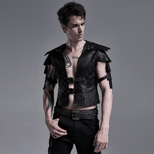 赛博蒸汽朋克工业盔甲短外套马甲